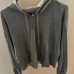 Soft, Lightweight Womens Grey Hooded Pullover